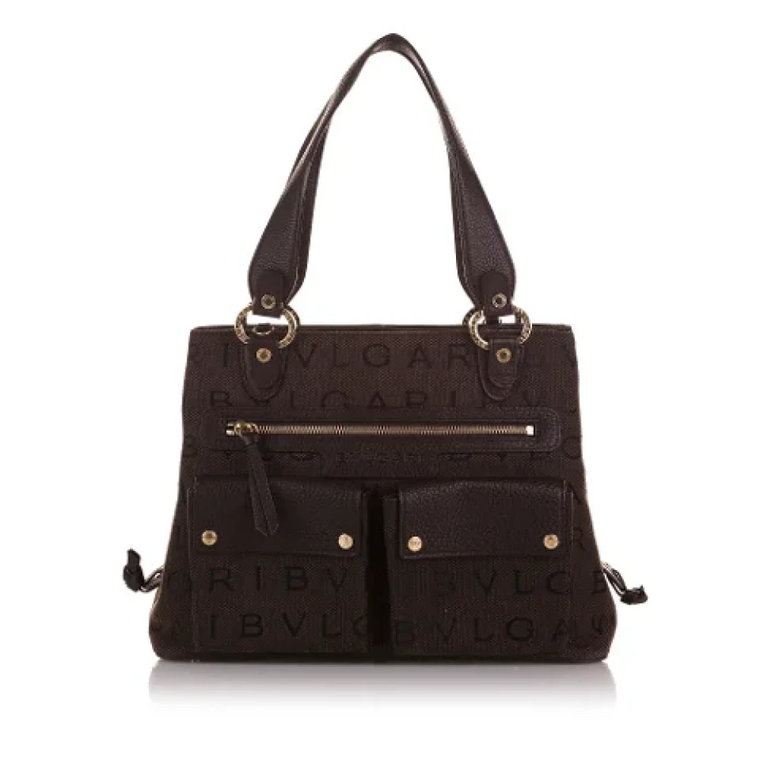 Pre-owned Canvas handbags Bvlgari Vintage