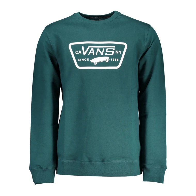 Zielony Sweter z Nadrukiem Logo Vans