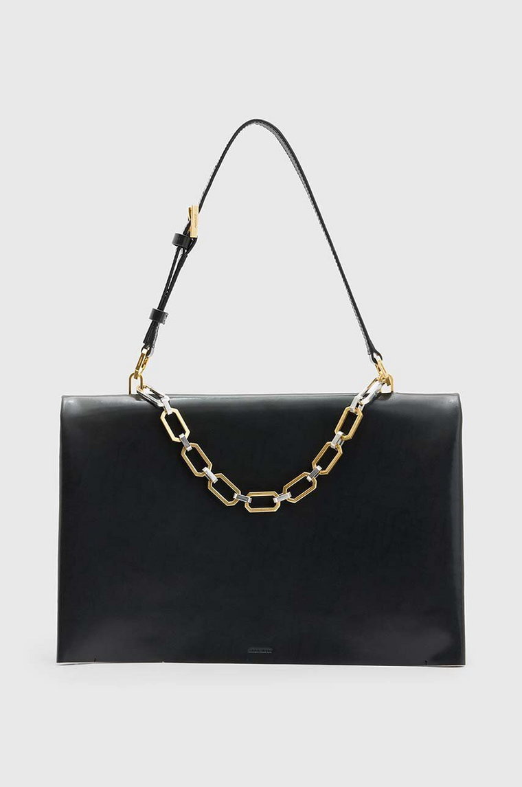 AllSaints torebka skórzana LUCA SHOULDER BAG kolor czarny W003XA