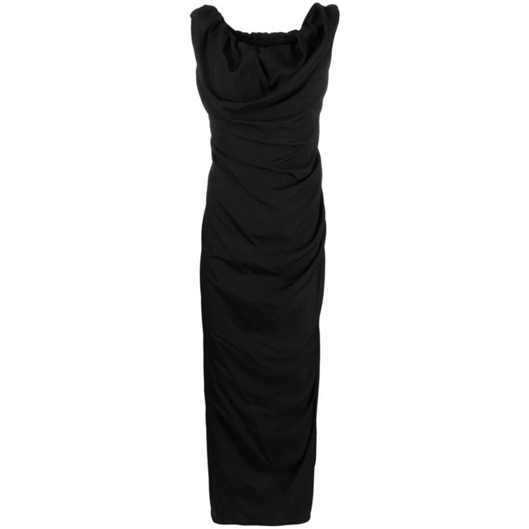 Czarna Sukienka z Marszczeniami Vivienne Westwood