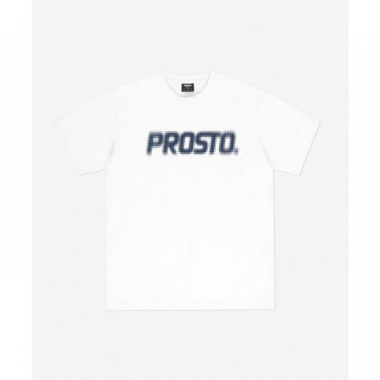 Męski t-shirt z nadrukiem Prosto Pixel - biały