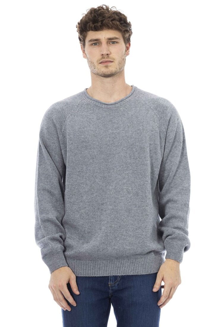 Swetry marki Alpha Studio model AU004C kolor Niebieski. Odzież męska. Sezon: