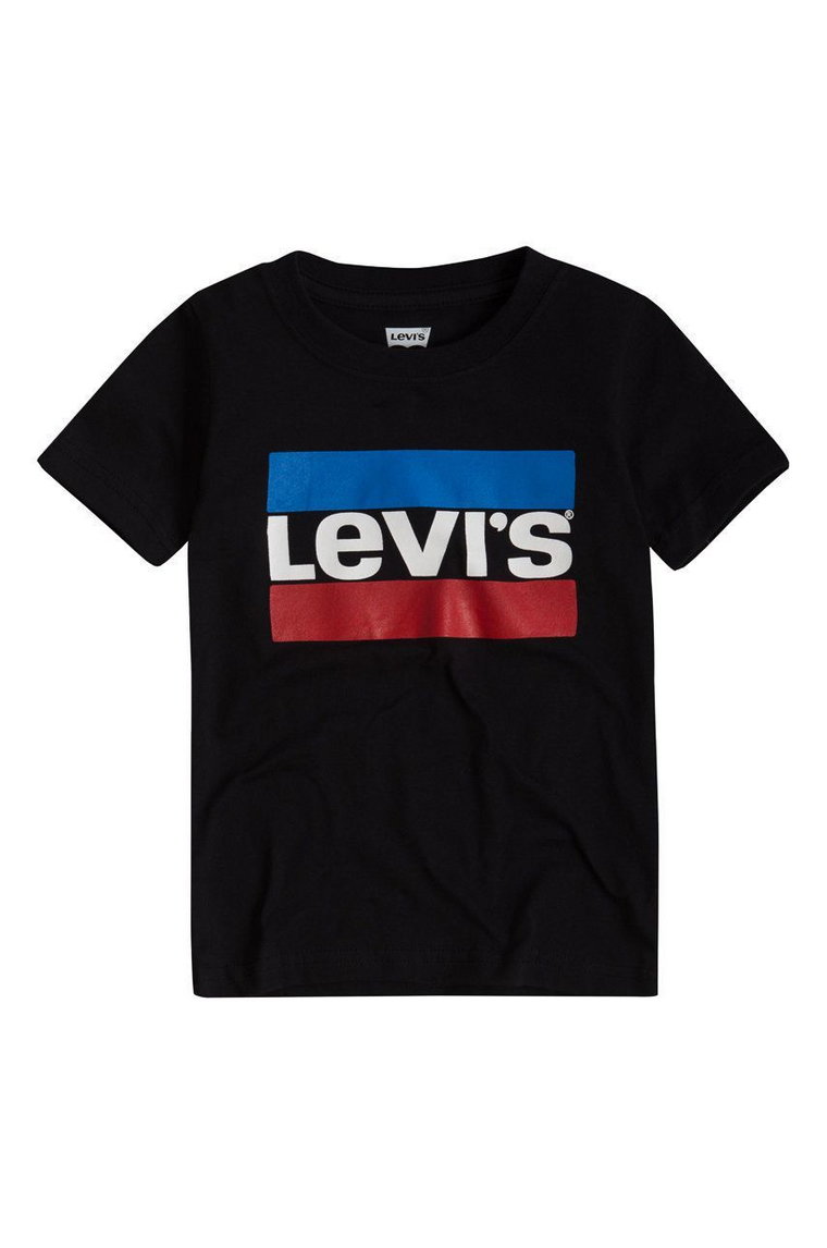 Levi's T-shirt dziecięcy kolor czarny z nadrukiem