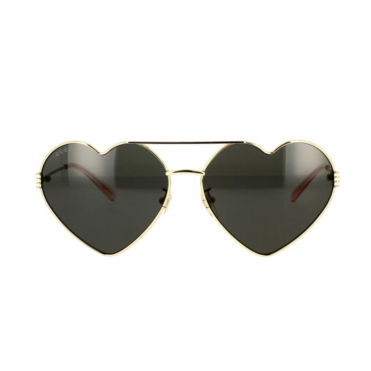 Okulary przeciwsłoneczne Gucci Logo Gg1283S 001 w kształcie serca Gucci
