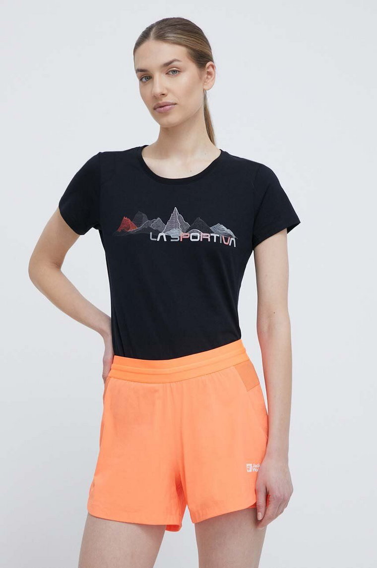 LA Sportiva t-shirt Peaks damski kolor czarny O18999322