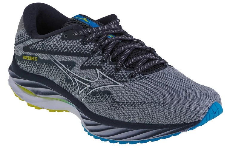 Mizuno Wave Rider 27 J1GC230301, Męskie, Szare, buty do biegania, tkanina, rozmiar: 42,5