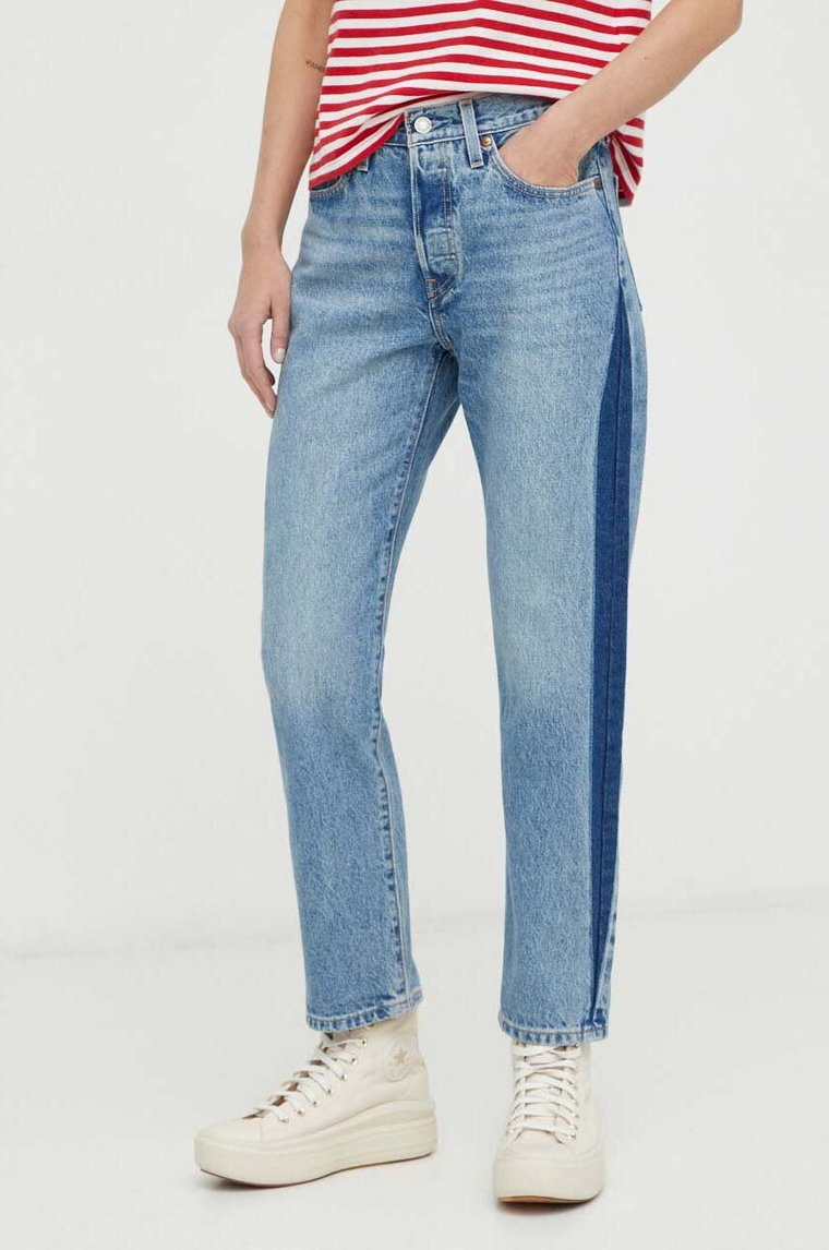 Levi's jeansy 501 CROP damskie high waist