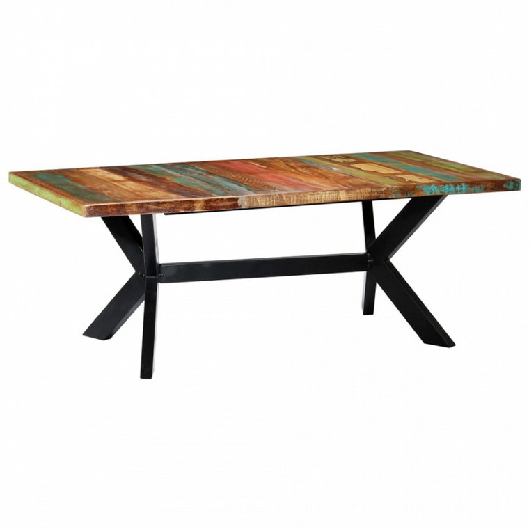 Stół jadalniany, 200x100x75 cm, lite drewno z odzysku kod: V-247429