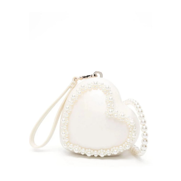 Perłowa torebka na ramię Micro Heart Simone Rocha