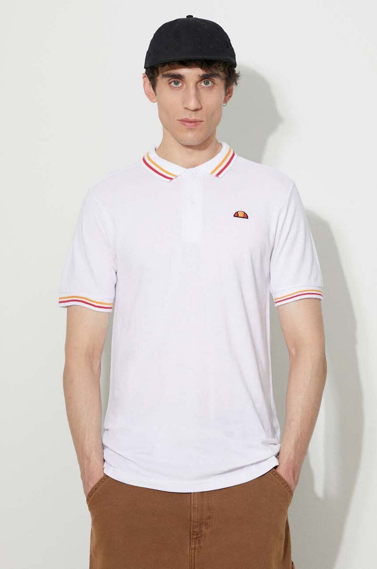 Ellesse polo bawełniane kolor biały SHR18077-WHITE