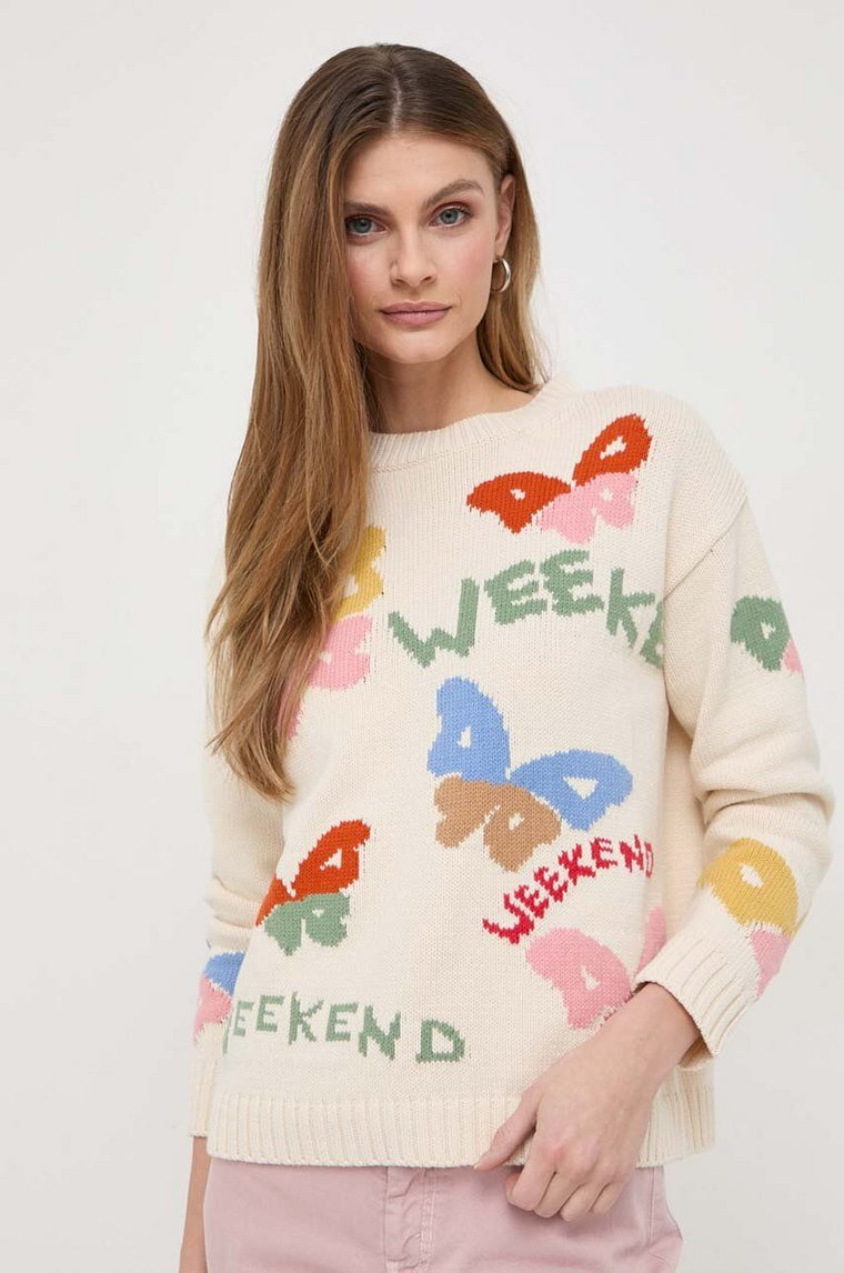 Weekend Max Mara sweter damski kolor beżowy 2415361201600