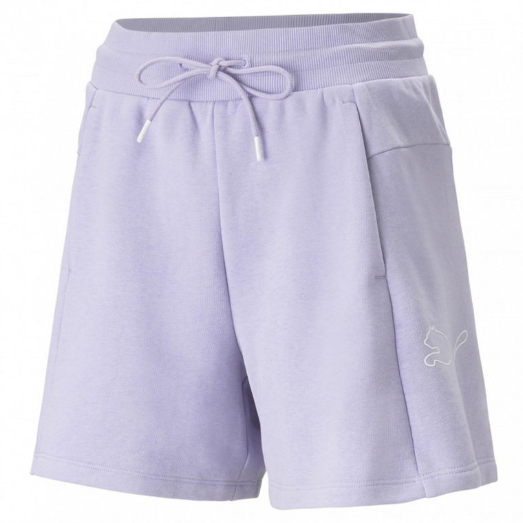 Damskie spodenki dresowe Puma Power Colorblock High-Waist Shorts - fioletowe