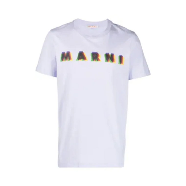 Kultowy T-shirt z Logo dla Mężczyzn Marni