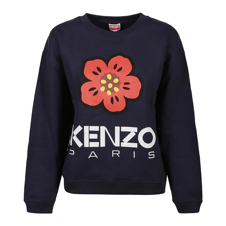Regularny Sweter w Kolorze Nocnej Niebieskości Kenzo