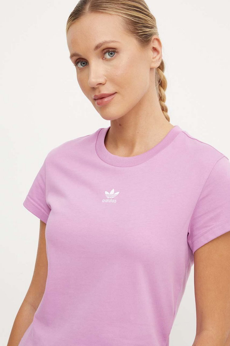 adidas Originals t-shirt bawełniany damski kolor różowy IY7337