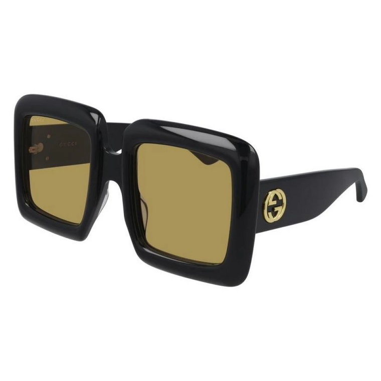 Luksusowe okulary przeciwsłoneczne z czarną oprawką Gucci