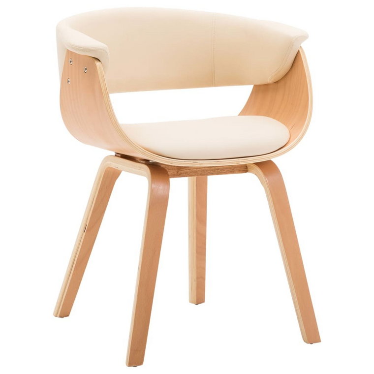Krzesło do jadalni vidaXL, kremowe, 72x51x59,5 cm