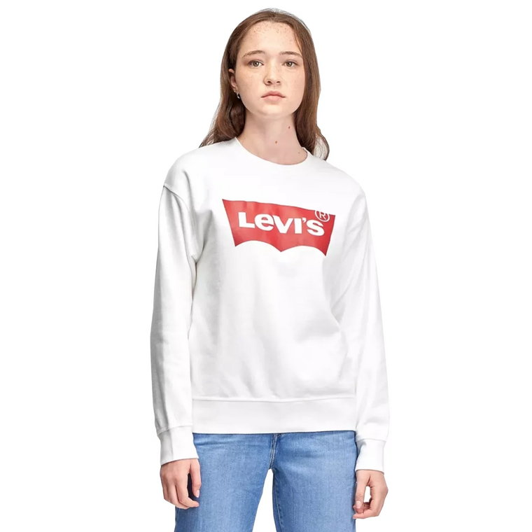 Levi's Graphic Standard Crew Hoodie 186860011, Damskie, Białe, bluzy, bawełna, rozmiar: L