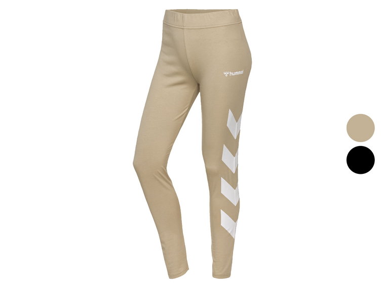 Hummel Legginsy damskie z logo, z bawełną