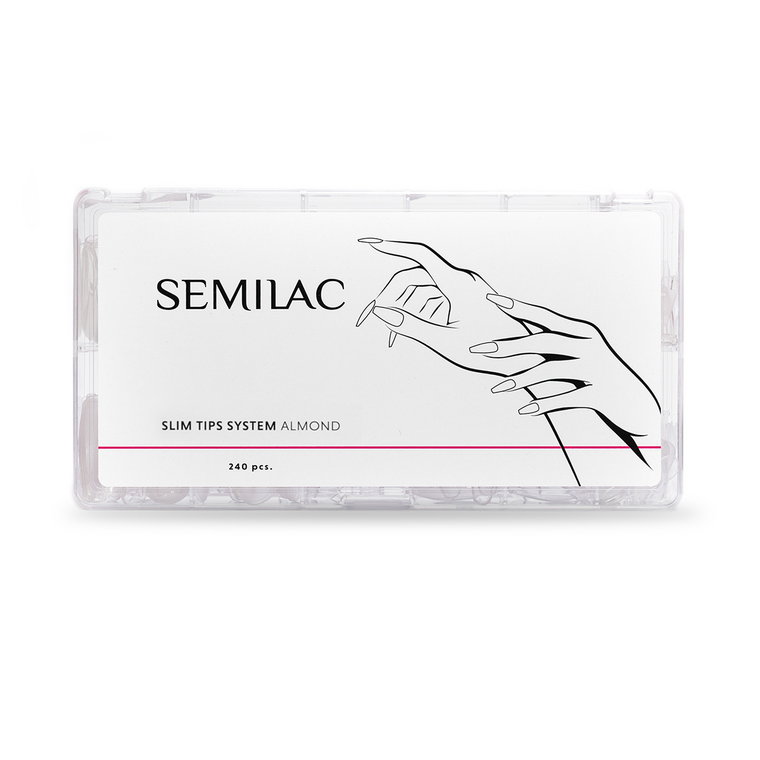 Semilac Slim tips system Almond 240szt.