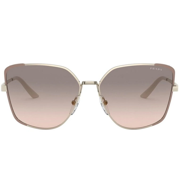 Luksusowe Okulary - Pale Gold/Grey Shaded Prada