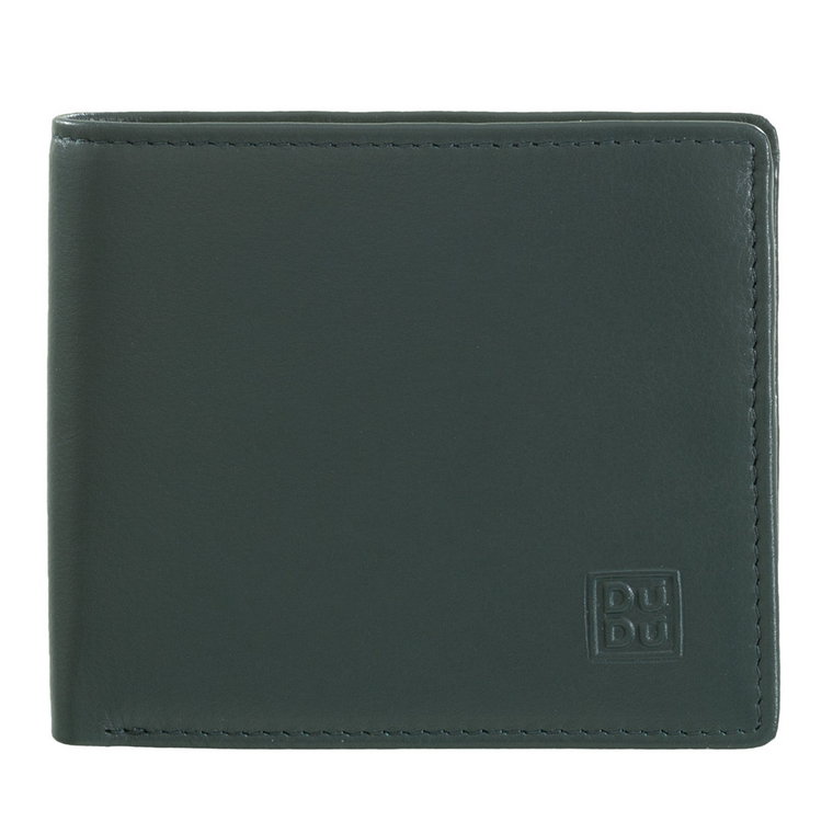 DUDU Mały męski wielokolorowy portfel z miękkiej skóry RFID na karty kredytowe