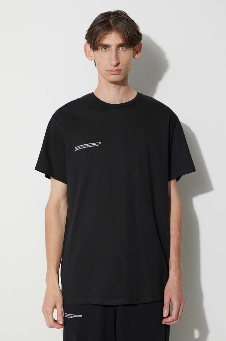 Pangaia t-shirt kolor czarny z nadrukiem