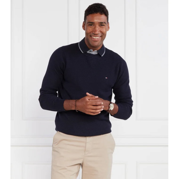 Tommy Hilfiger Sweter INTERLACED STRUCTURE | Slim Fit