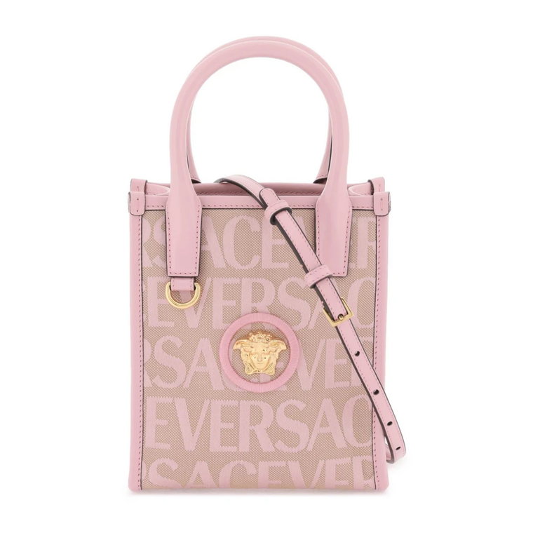 Mini torba Jacquard Canvas z aplikacją Meduzy Versace