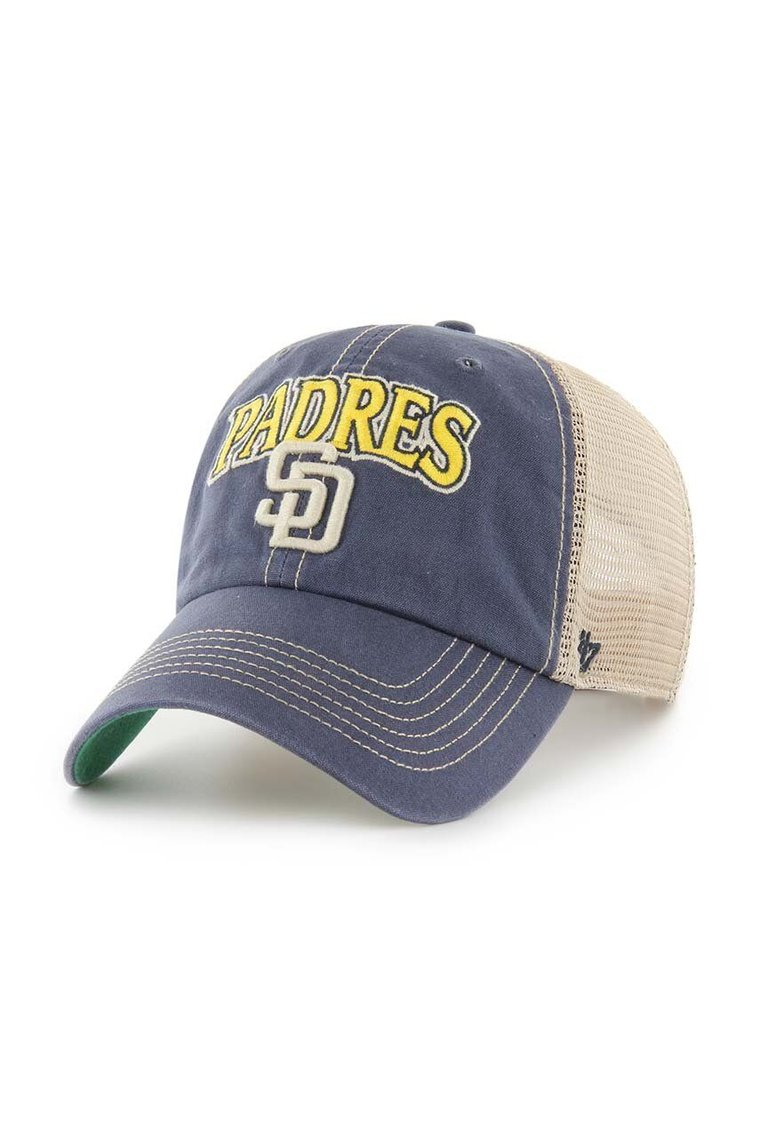 47 brand czapka z daszkiem MLB San Diego Padres kolor granatowy z aplikacją B-TSCLA21LAP-VNB