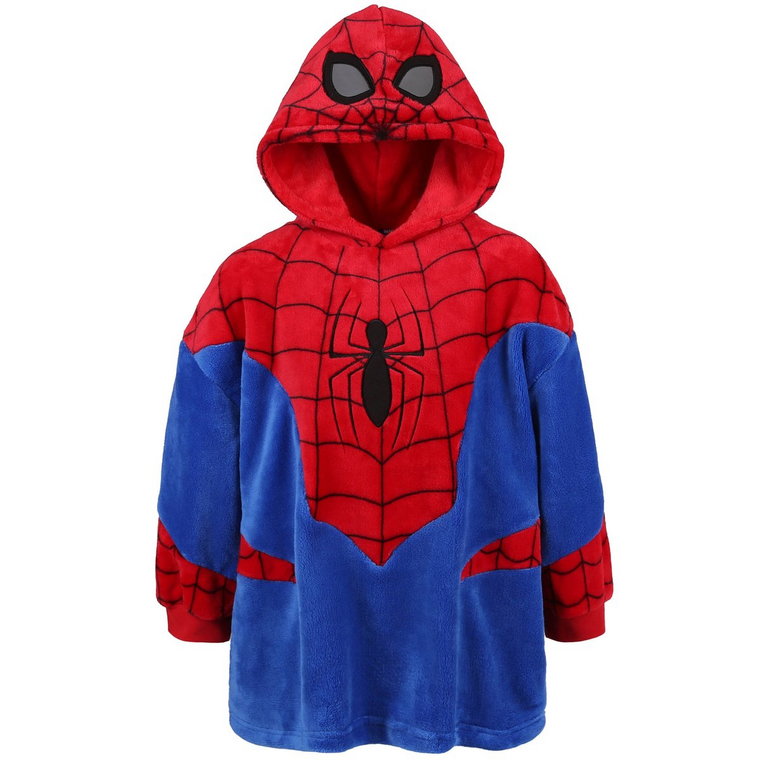 Spider-Man Czerwono-Niebieska Bluza/Szlafrok Z Kapturem, Dziecięca - Rozmiar - 122-140 Cm