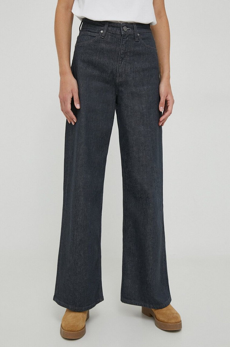 Calvin Klein jeansy damskie kolor szary