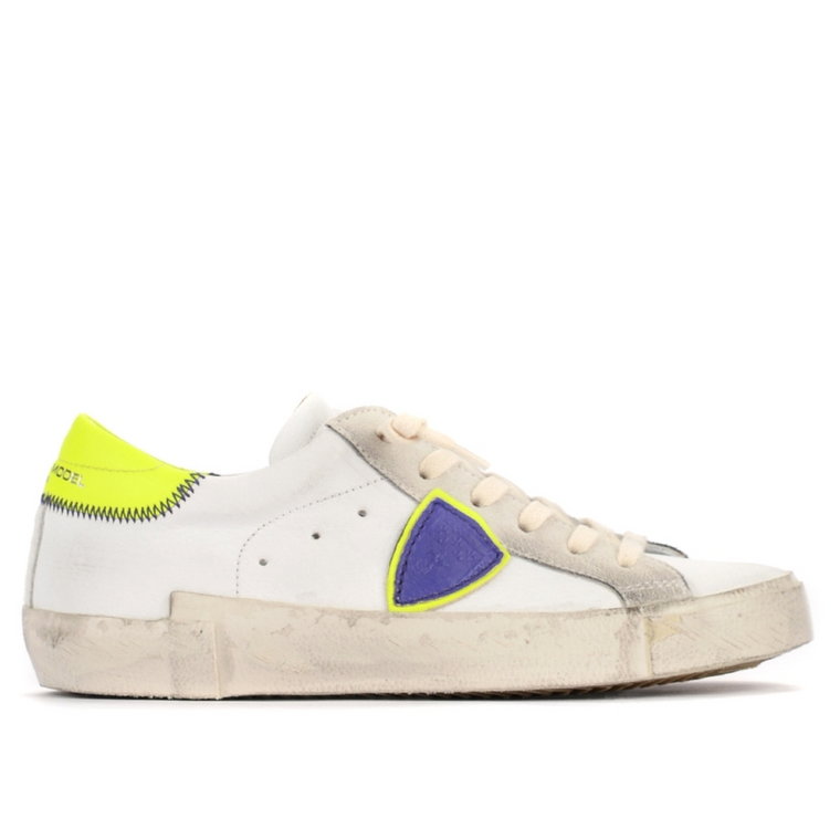 Paris X Skórzane Sneakersy w kolorze białym, fioletowym i żółtym Philippe Model