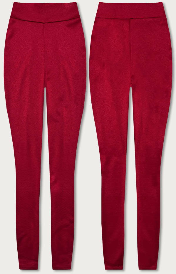 Bawełniane legginsy damskie czerwone (YW1001-5)