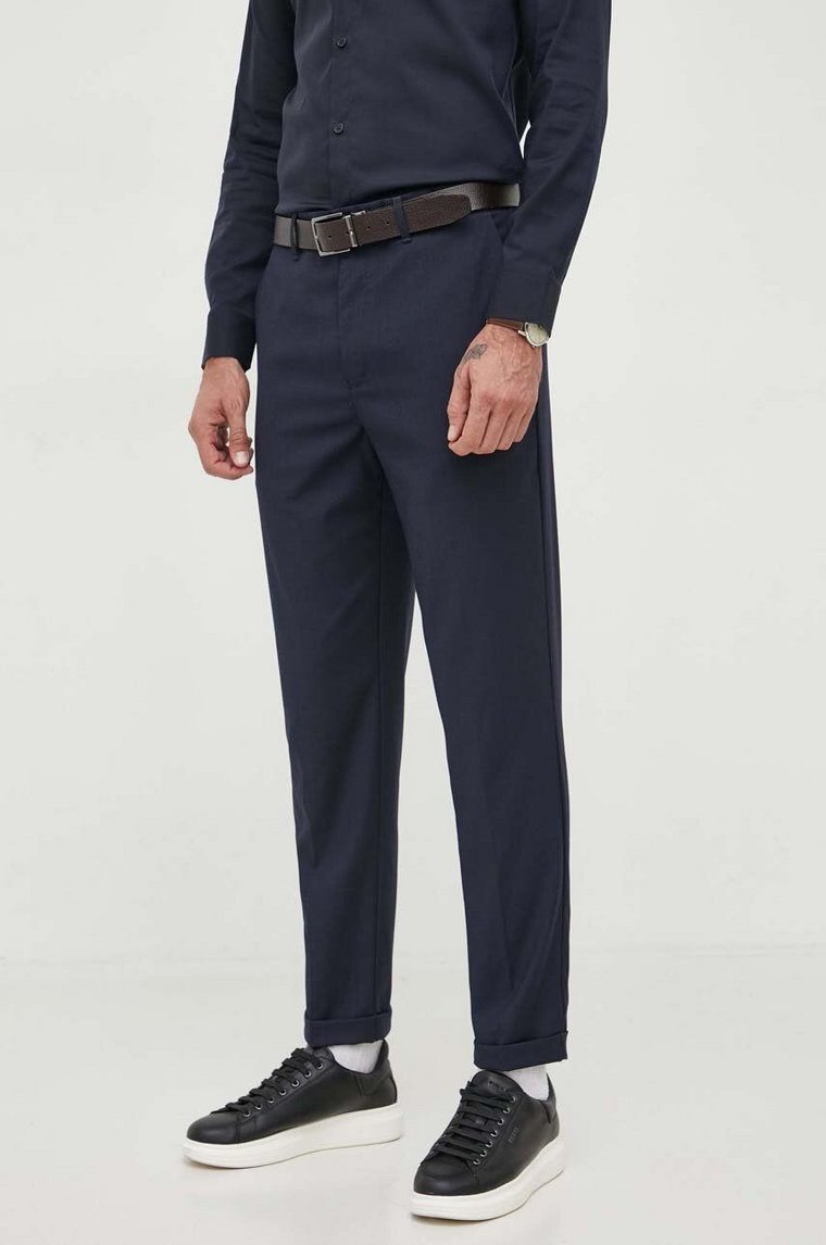 Armani Exchange spodnie męskie kolor granatowy proste