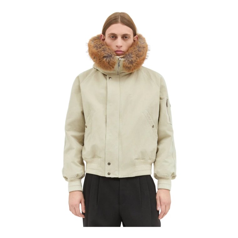 Faux-Fur Trim Bomber Jacket Burberry