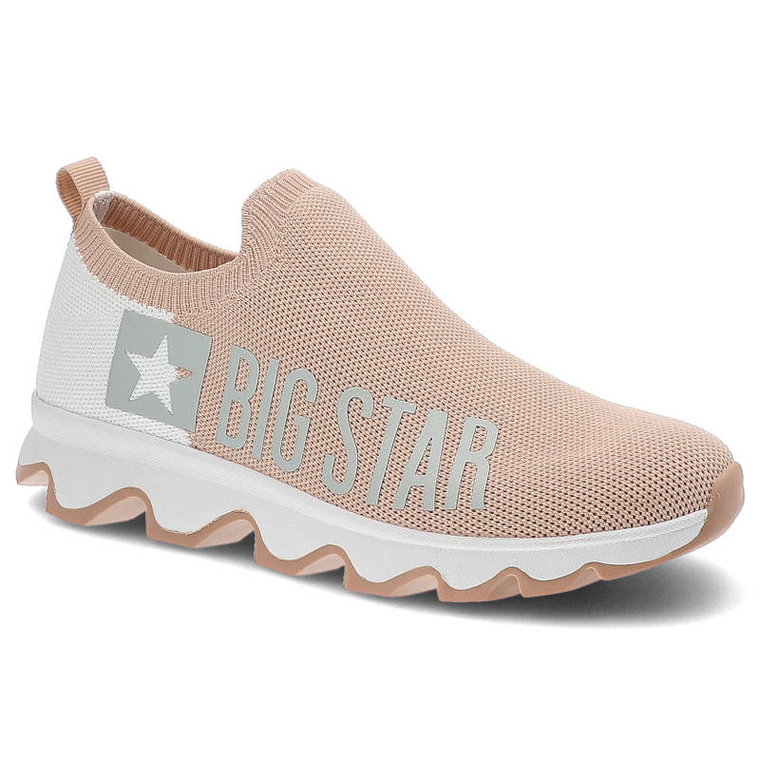 Beżowe Sneakersy Big Star Modne Buty Damskie