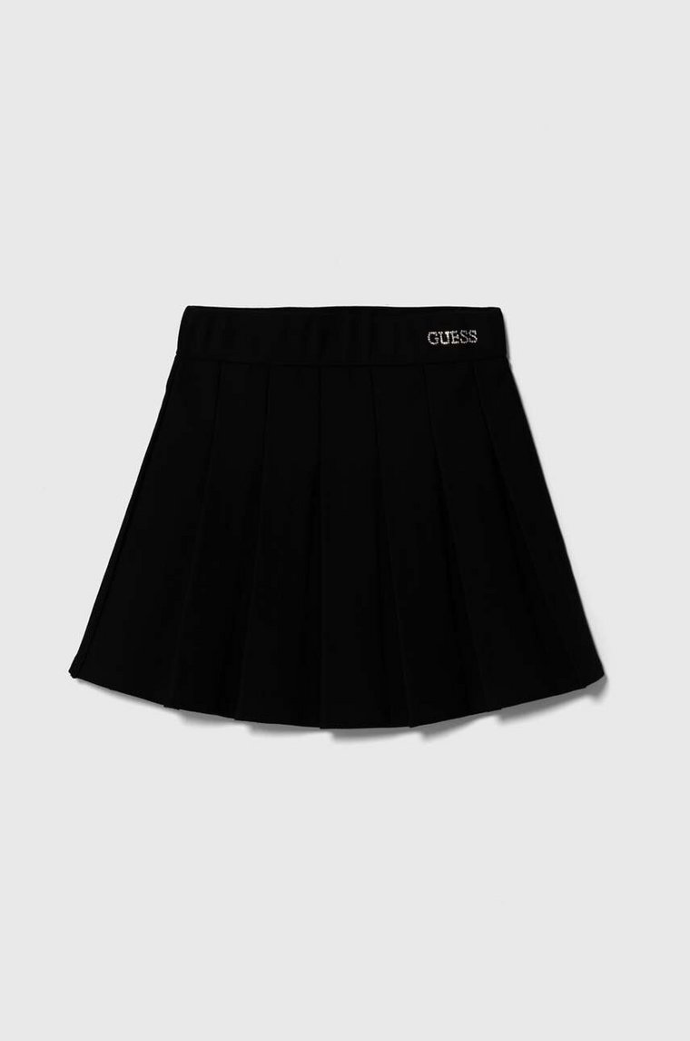 Guess spódnica dziecięca kolor czarny mini rozkloszowana J4YD02 KAUH0