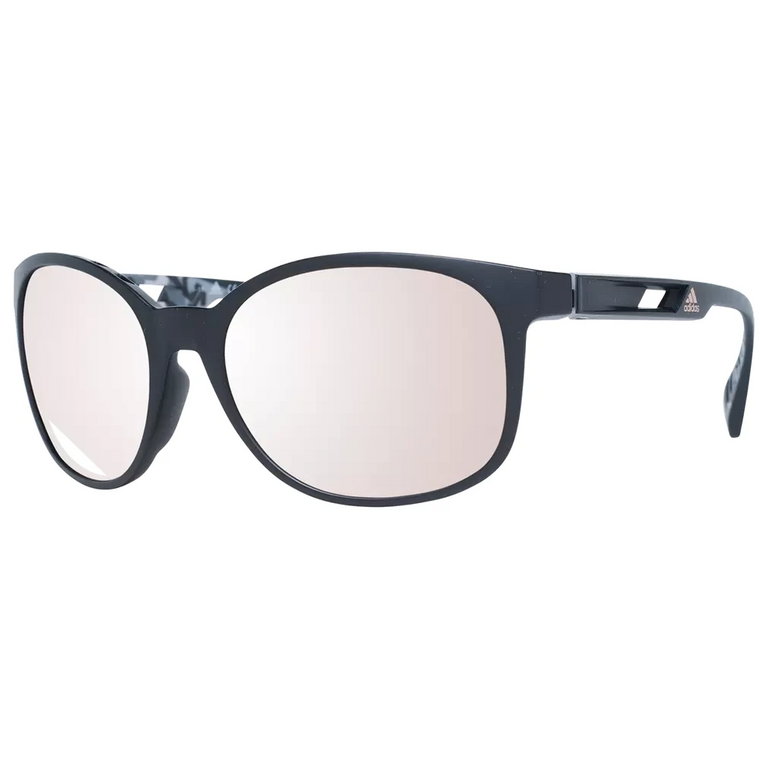 Czarne Unisex Okulary Przeciwsłoneczne z Lustrem Adidas