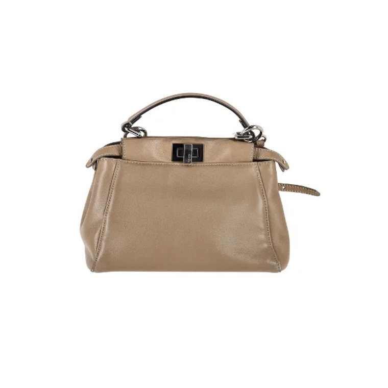 Beżowa Skórzana Torba Fendi Peekaboo Fendi Vintage