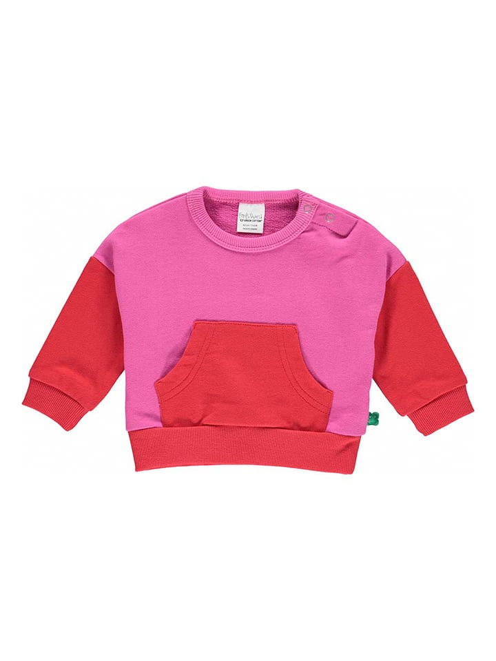 Freds World by GREEN COTTON Bluza w kolorze różowo-czerwonym