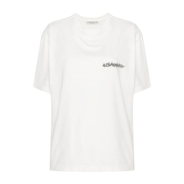 Białe T-shirty i Pola dla kobiet Alessandra Rich