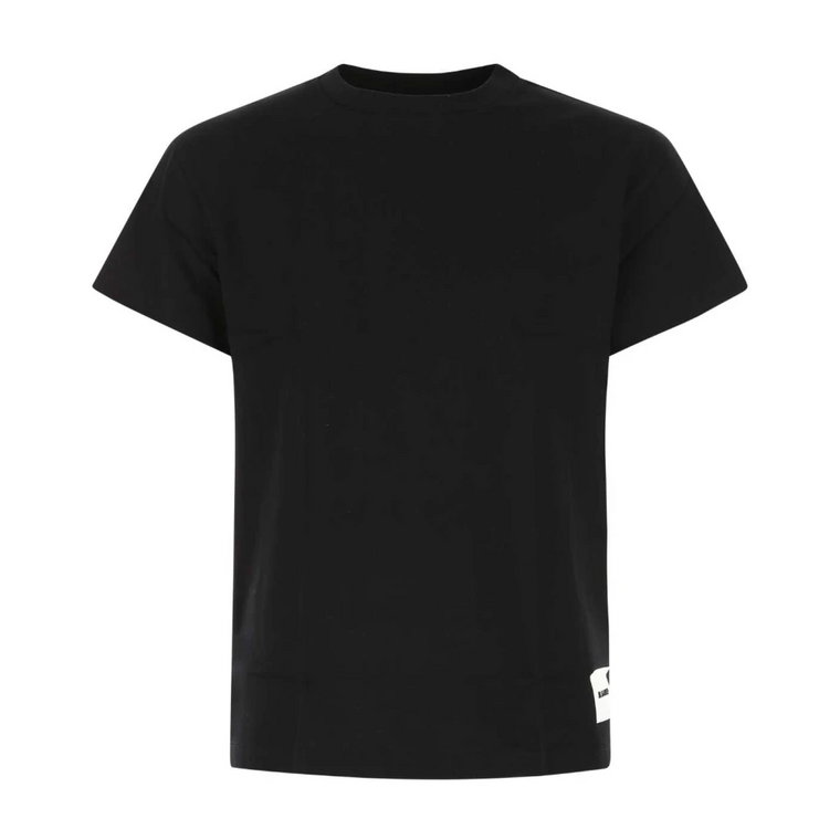 Czarny zestaw koszulek z bawełny Jil Sander