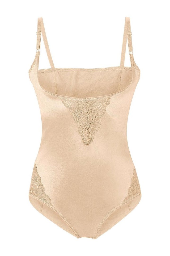 Bonprix Silnie modelujące body beżowy - Lamoda.pl