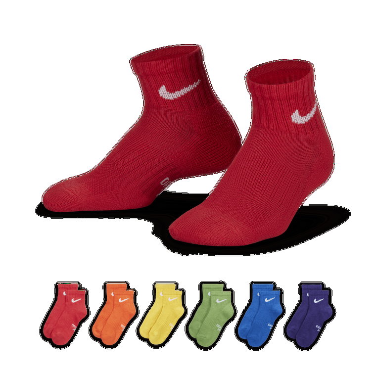 Skarpety do kostki dla małych dzieci Nike Dri Fit (6 par) - Wielokolorowe