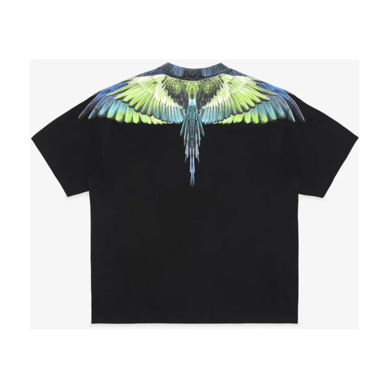 Koszulka Icon Wings Czarno-zielona Marcelo Burlon