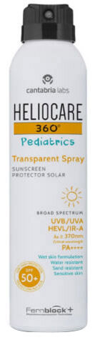 Spray przeciwsłoneczny Heliocare 360 Pediatrics Transparent Spray SPF50 200 ml (8470001746092). Kosmetyki do ochrony przeciwsłonecznej