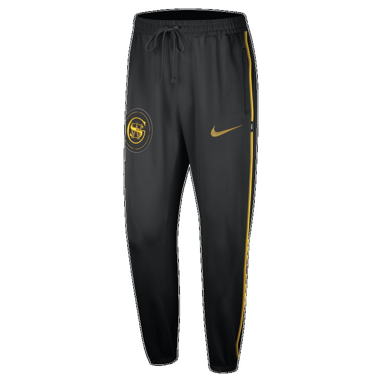 Spodnie męskie Nike Dri-FIT NBA Golden State Warriors Showtime City Edition - Czerń