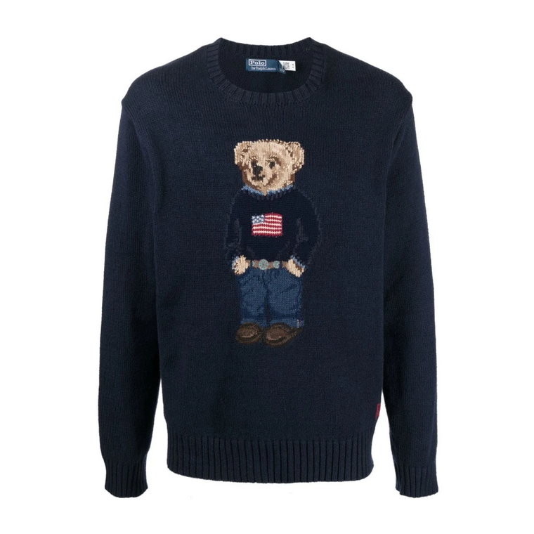 Niebieskie Swetry z Długim Rękawem - Lscnflagbear Polo Ralph Lauren