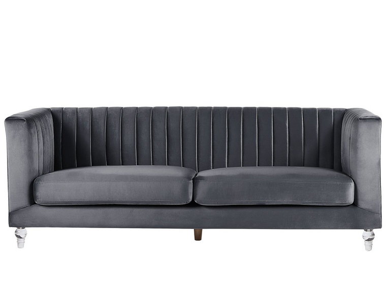 Sofa tapicerowana BELIANI Arvika, 3-os., ciemnoszara, 75x204x78 cm